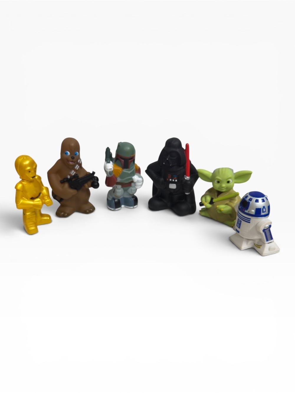 Disney Parks Star Wars Bath Toys Lot C-3PO Vader Yoda R2-D2 Boba Chewbacca - Picture 3 of 11